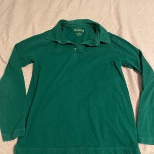 Crewcuts Forest Green Long Sleeve Polo